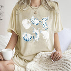 Unisex Cat Printed Washed Tee