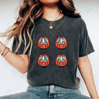Unisex Japanese Dharma Printed Washed Tee