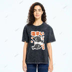 Unisex Sushi Soy Sauce Printed Washed Tee