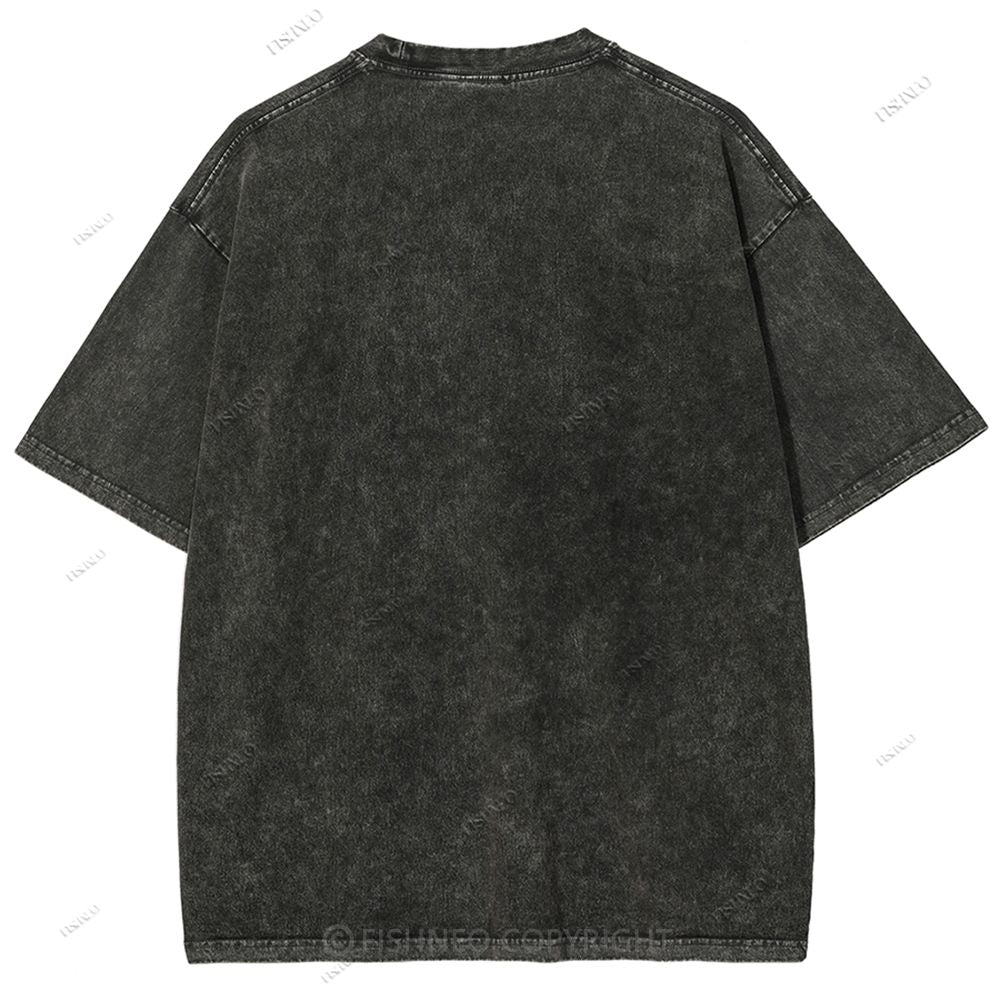 Unisex Vintage Beer Printed Washed Tee