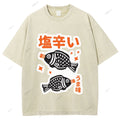 Unisex Sushi Soy Sauce Printed Washed Tee