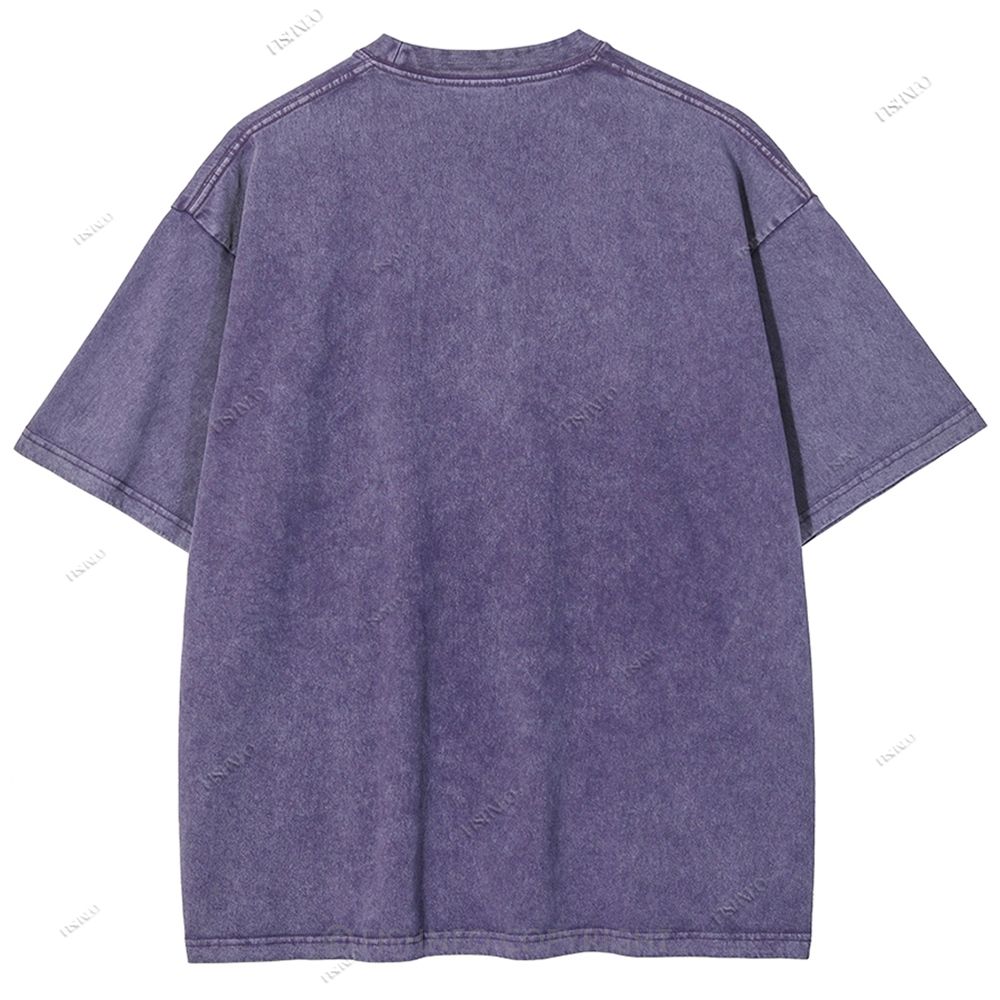 Unisex Japanese Tiger Printed Washed Tee
