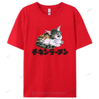 Japanese Cat Cotton Casual T-Shirt