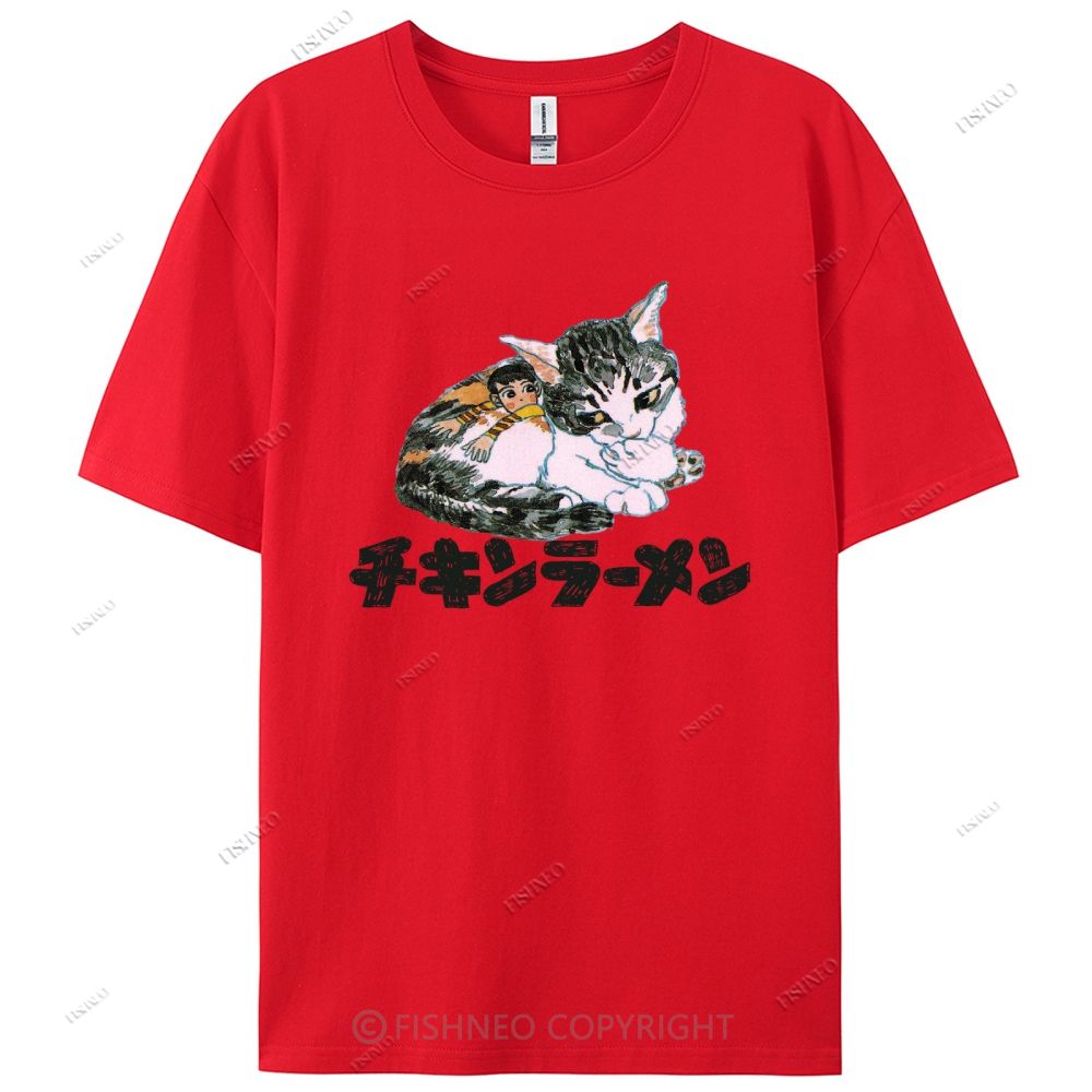 Japanese Cat Cotton Casual T-Shirt