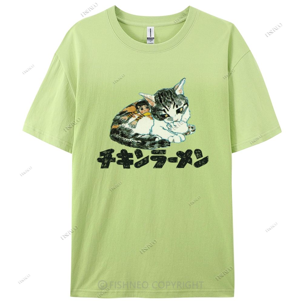 Japanese Cat Cotton Casual T-Shirt