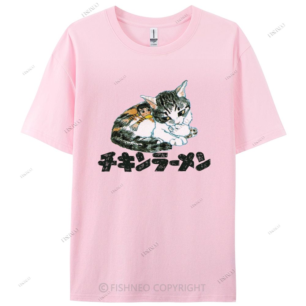 Japanese Cat Cotton Casual T-Shirt