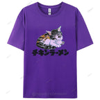 Japanese Cat Cotton Casual T-Shirt