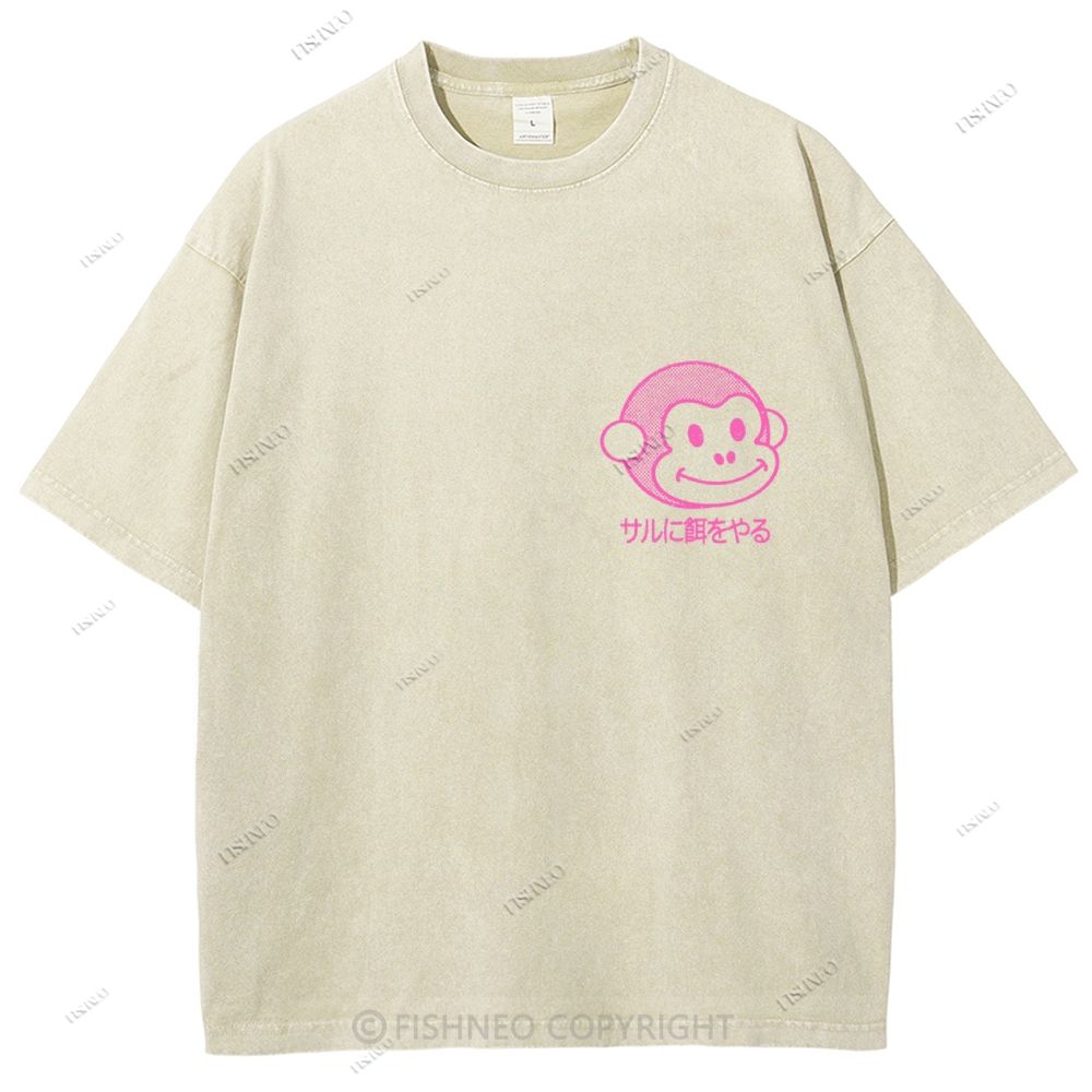 Unisex Vintage Dot Printed Design Back Washed Tee