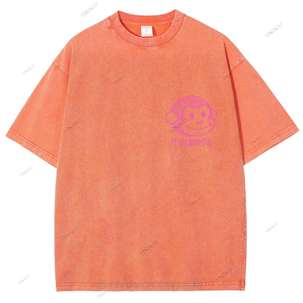 Unisex Vintage Dot Printed Design Back Washed Tee