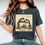 Unisex Skinny Frog Printed Washed Tee