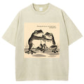 Unisex Skinny Frog Printed Washed Tee
