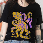 Octopus Cotton Casual T-Shirt
