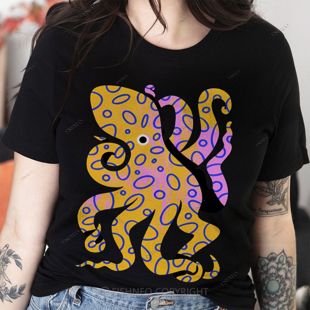 Octopus Cotton Casual T-Shirt