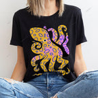 Octopus Cotton Casual T-Shirt