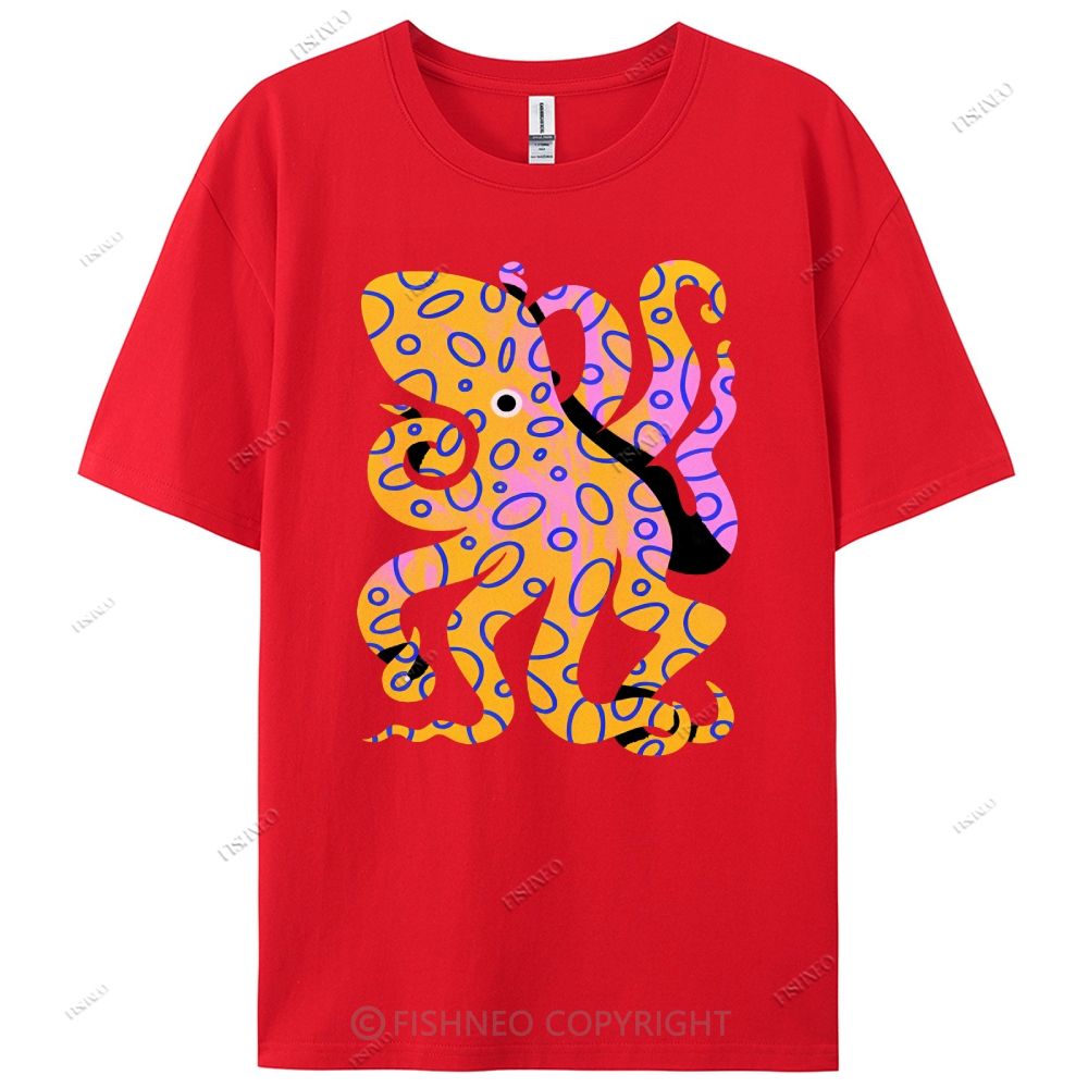 Octopus Cotton Casual T-Shirt