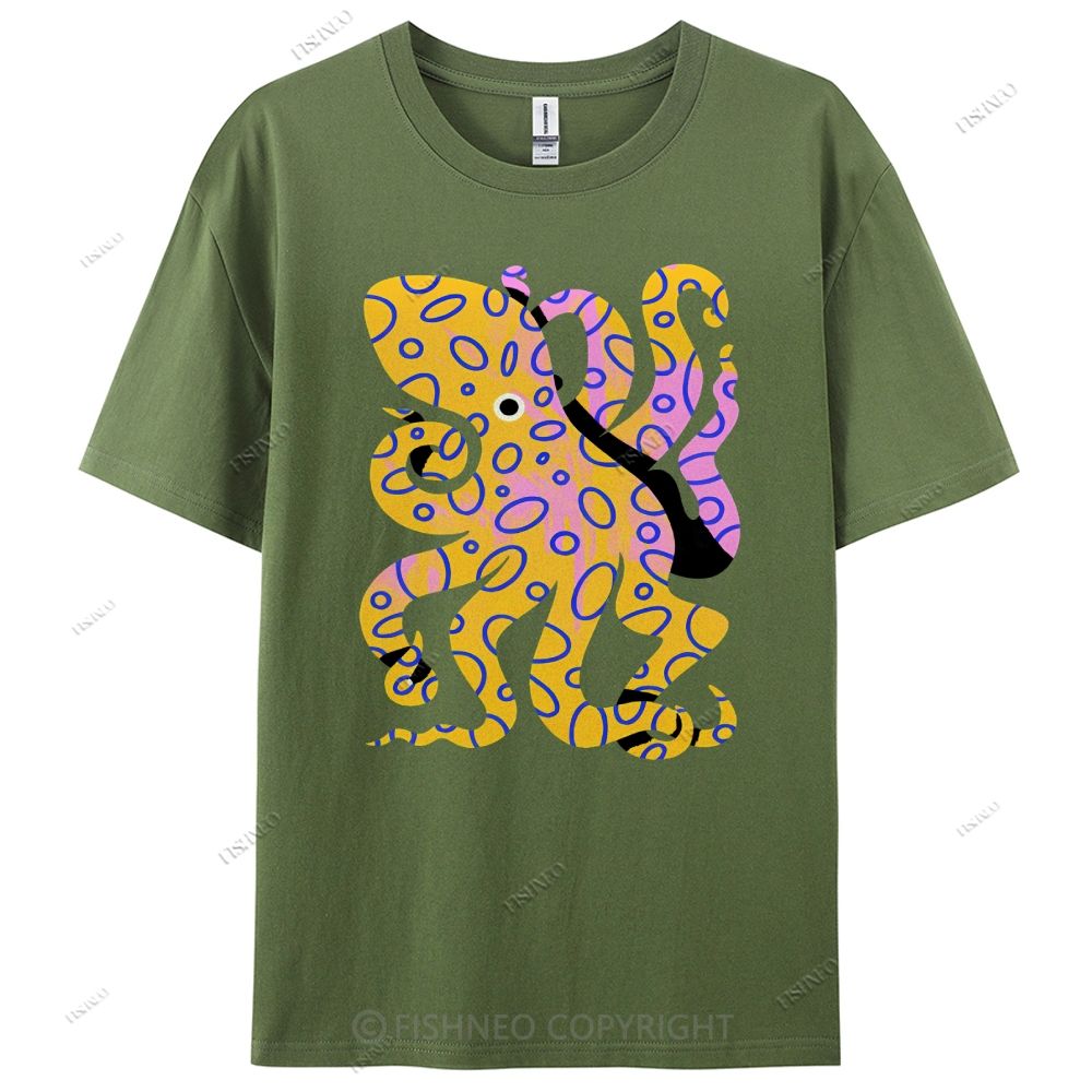 Octopus Cotton Casual T-Shirt
