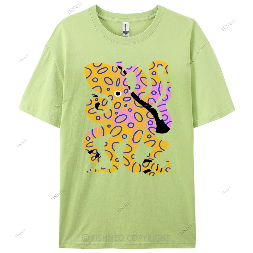 Octopus Cotton Casual T-Shirt