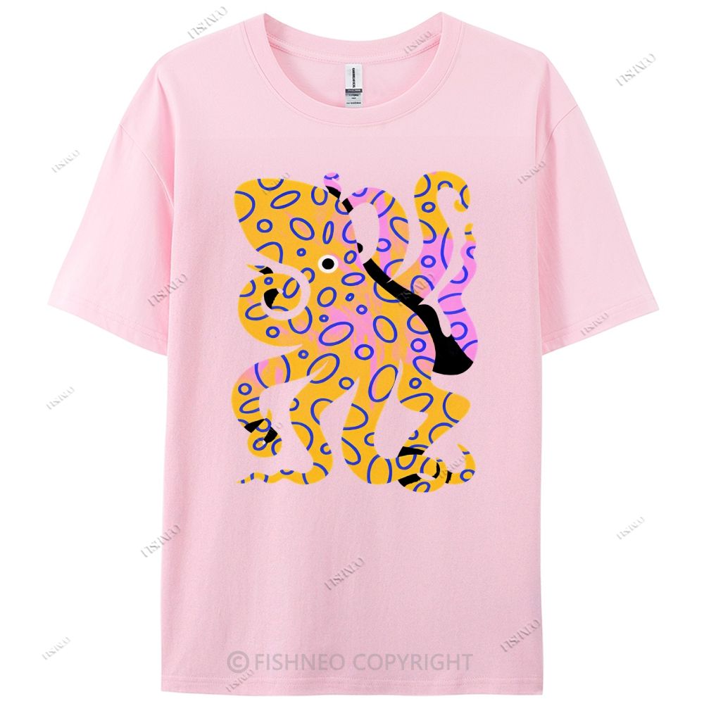 Octopus Cotton Casual T-Shirt