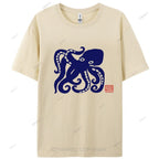Octopus Cotton Casual T-Shirt