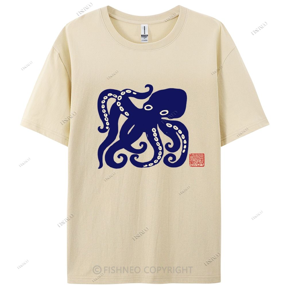 Octopus Cotton Casual T-Shirt