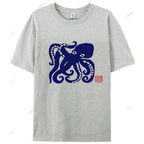 Octopus Cotton Casual T-Shirt