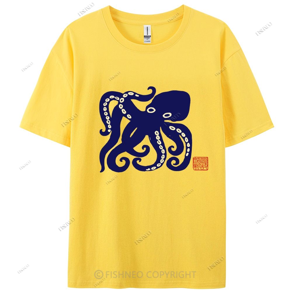Octopus Cotton Casual T-Shirt