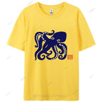 Octopus Cotton Casual T-Shirt
