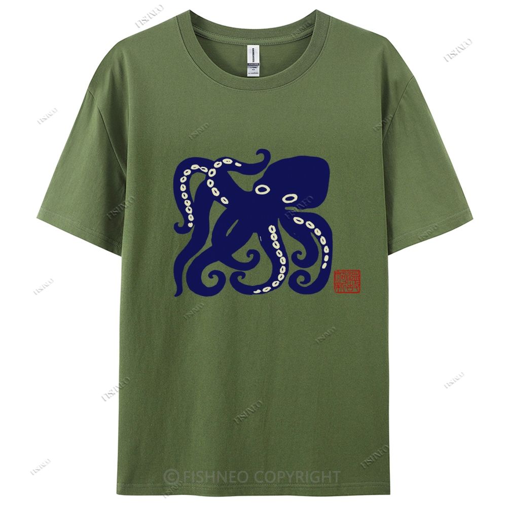 Octopus Cotton Casual T-Shirt