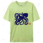 Octopus Cotton Casual T-Shirt