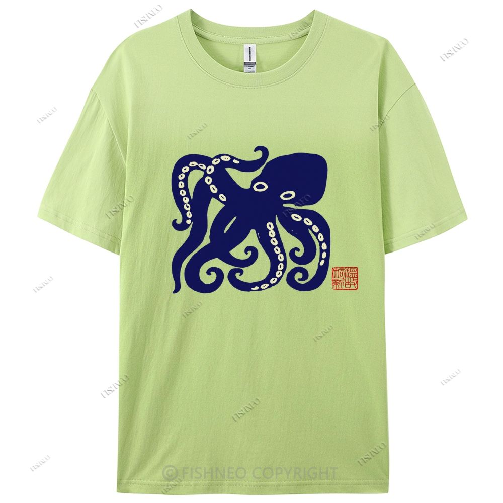 Octopus Cotton Casual T-Shirt