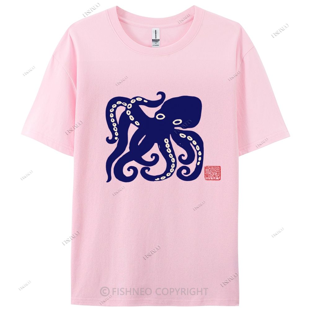 Octopus Cotton Casual T-Shirt