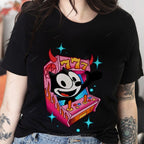 Comic Cat Cotton Casual T-Shirt