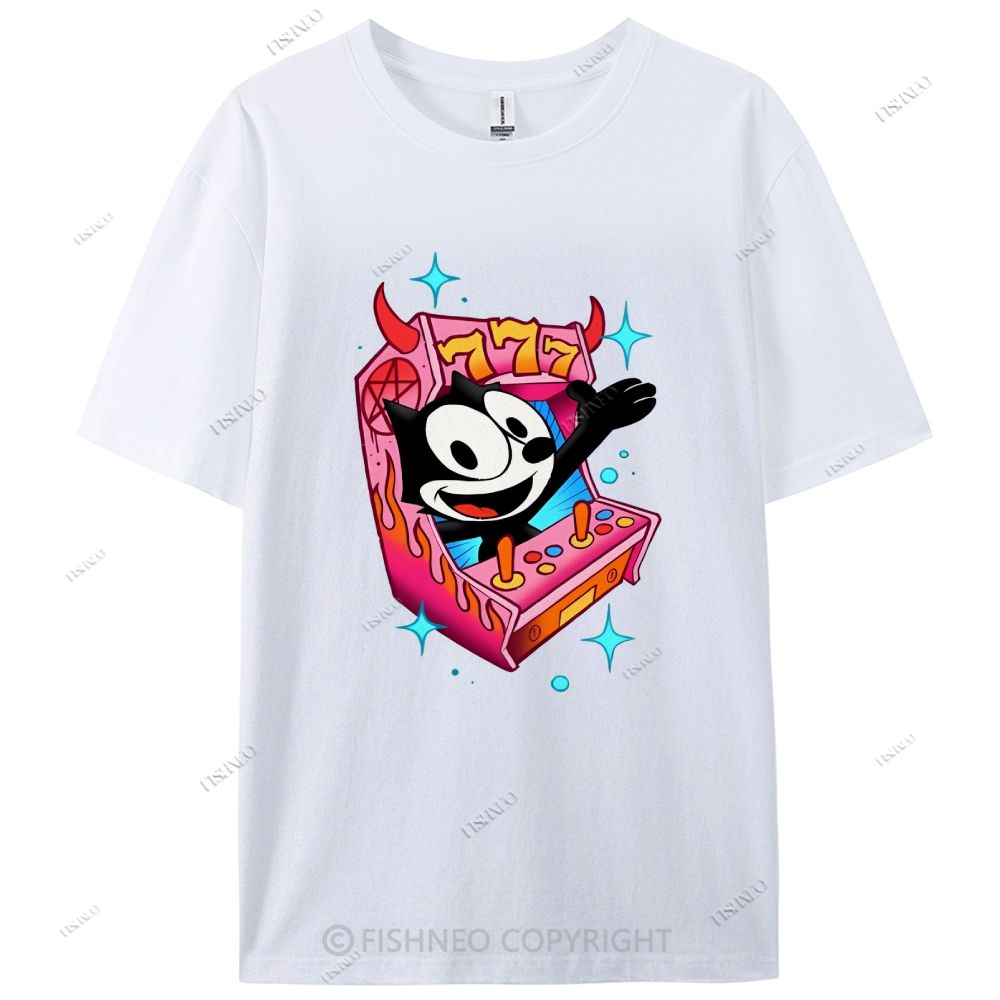 Comic Cat Cotton Casual T-Shirt