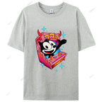 Comic Cat Cotton Casual T-Shirt