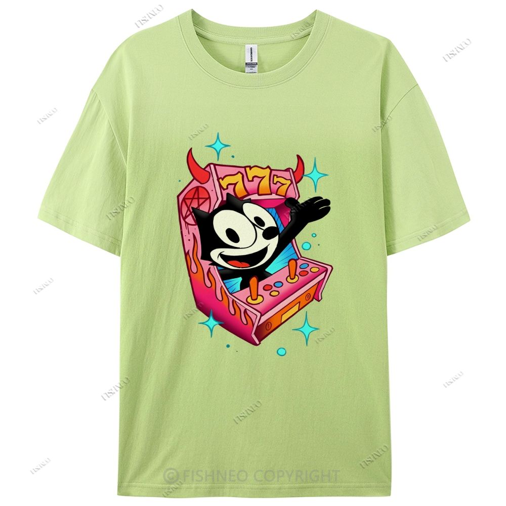 Comic Cat Cotton Casual T-Shirt