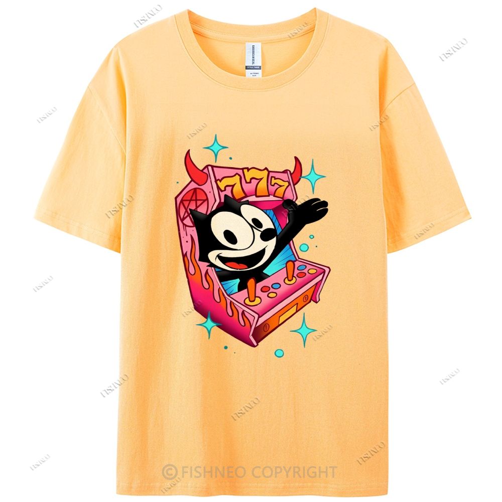 Comic Cat Cotton Casual T-Shirt