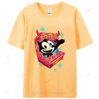 Comic Cat Cotton Casual T-Shirt