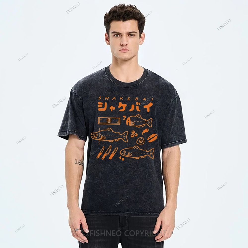 Unisex Shakebai Printed Washed Tee
