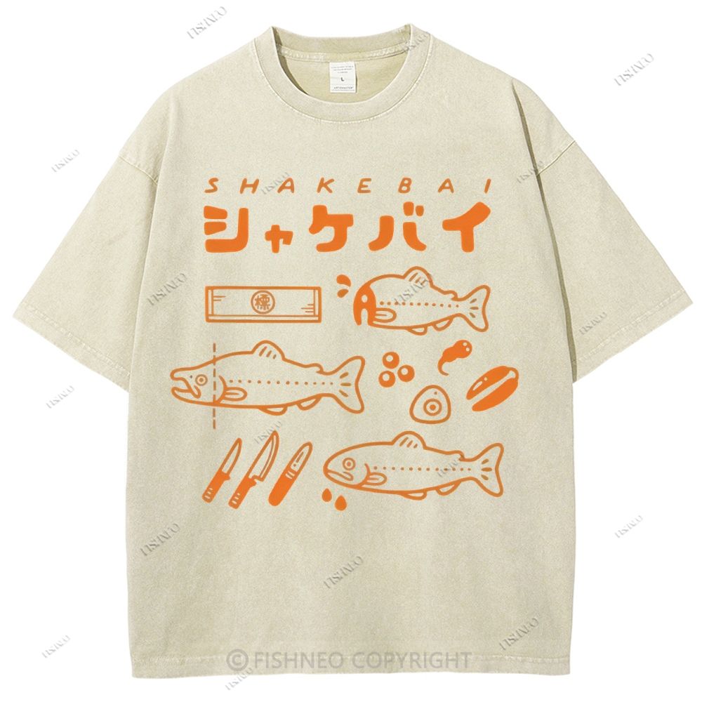 Unisex Shakebai Printed Washed Tee