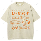 Unisex Shakebai Printed Washed Tee
