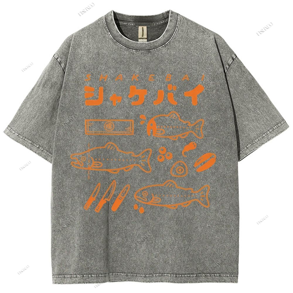 Unisex Shakebai Printed Washed Tee