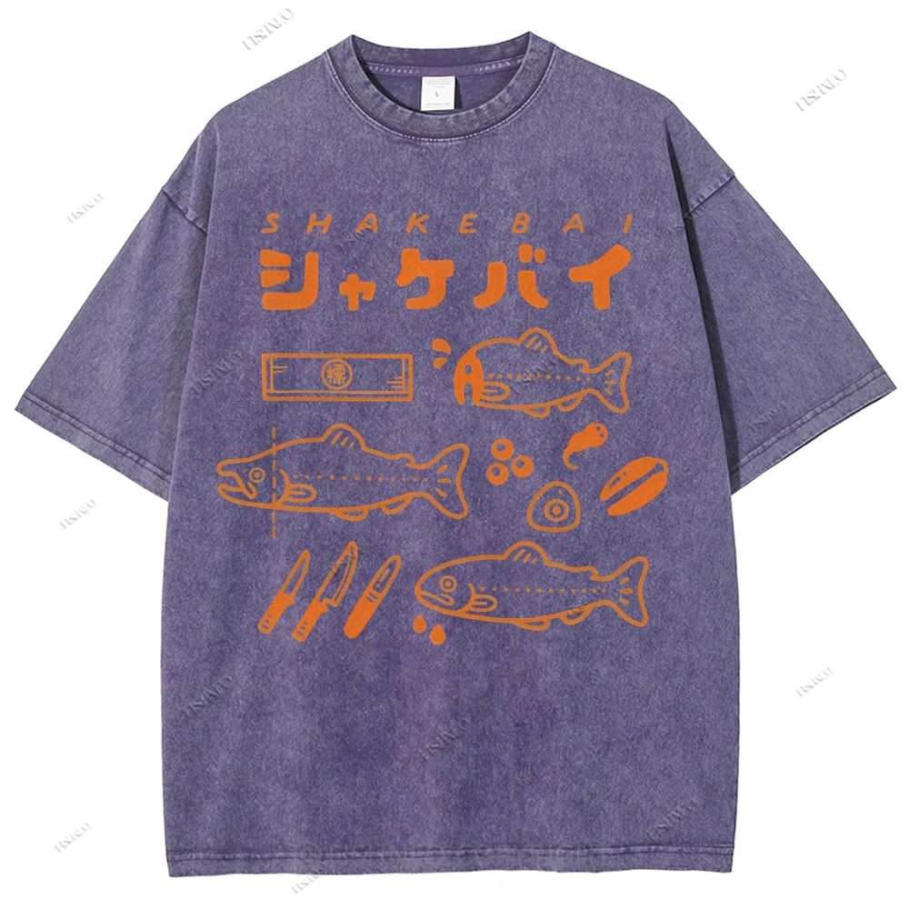 Unisex Shakebai Printed Washed Tee