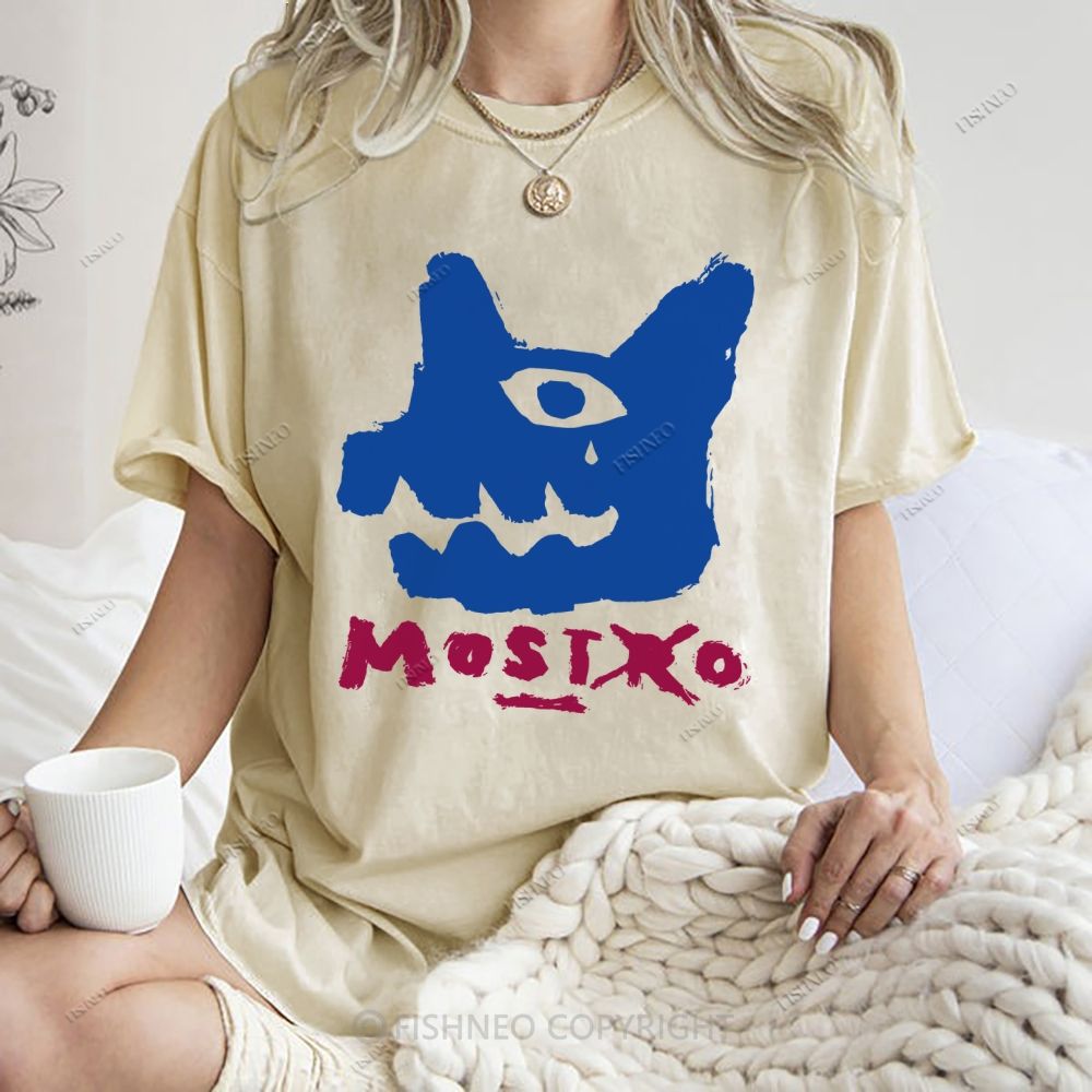 Unisex Graffiti Printed Washed Tee