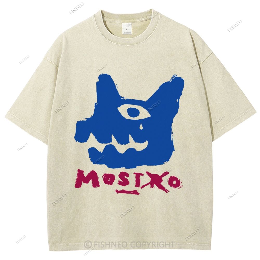 Unisex Graffiti Printed Washed Tee