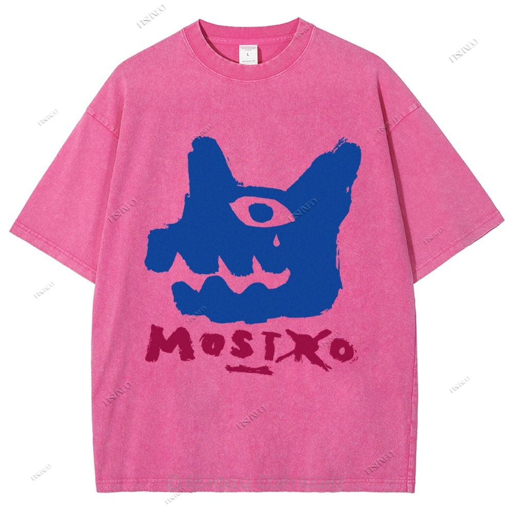 Unisex Graffiti Printed Washed Tee