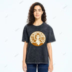 Unisex Japanese Comic Character Printed Washed Tee