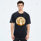 Unisex Japanese Comic Character Printed Washed Tee