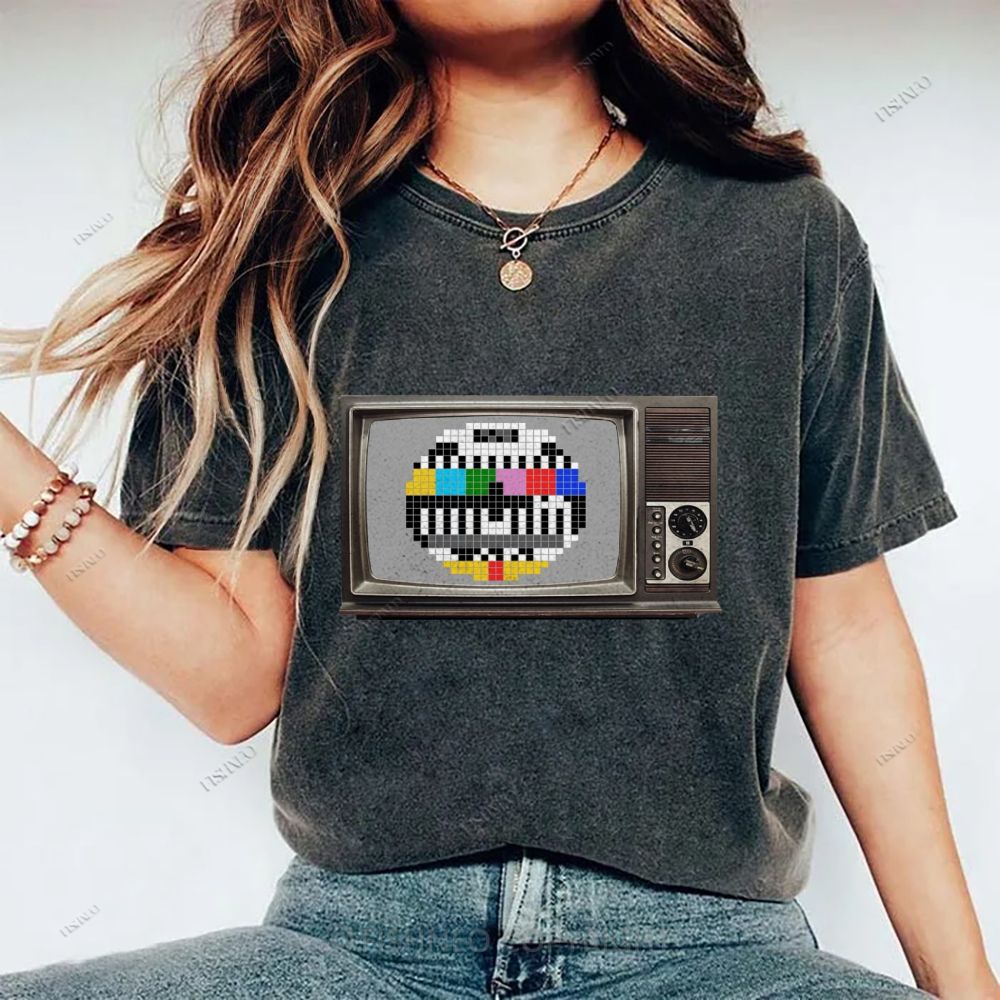 Unisex Japanese TV Printed Design Back Washed Tee