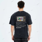 Unisex Japanese TV Printed Design Back Washed Tee