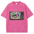 Unisex Japanese TV Printed Design Back Washed Tee